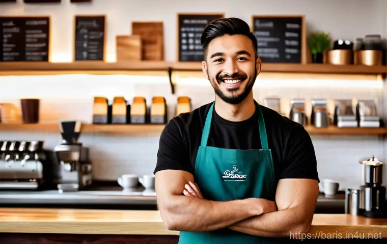 바리스타 자격증 합격을 위한 시간 관리 - **Prompt 2: Barista Skill Practice with Precision**
    A dynamic, close-up shot of a barista, 25-35...
